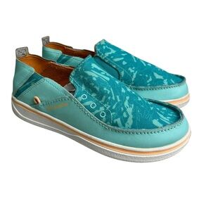 Columbia Girls Youth Size 2 Bahama Teal Slip-On Casual Loafer Shoes